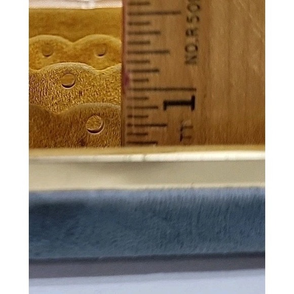 Vintage MELE Blue Velvet Travel Clamshell Jewelry Box Earring Case Lined - Picture 15 of 15